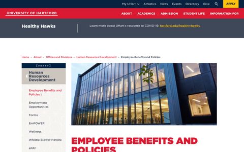 Employee Benefits and Policies | University of Hartford