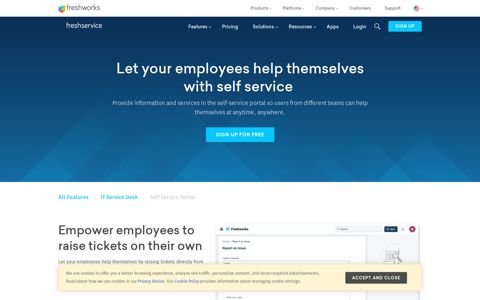 Self Service Portal for your IT Support | Freshservice