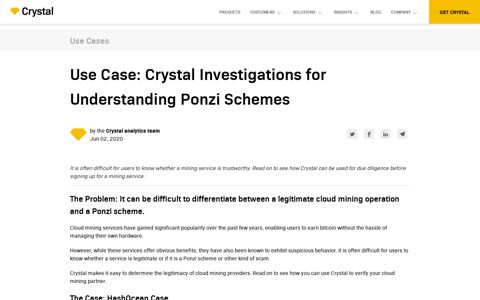 Use Case: Crystal Investigations for Understanding Ponzi ...