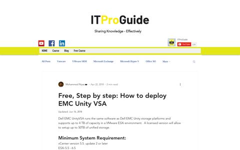 Free, Step by step: How to deploy EMC Unity VSA - ITProGuide