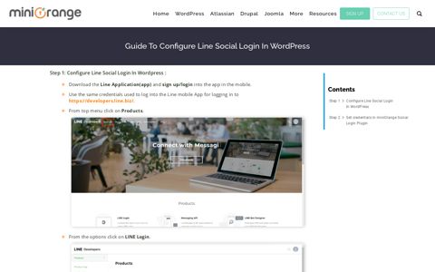 Guide To Configure Line with miniOrange Social Login In ...