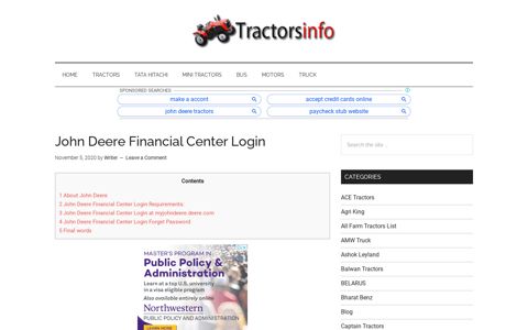 John Deere Financial Center Login - John Deere Tractors ...