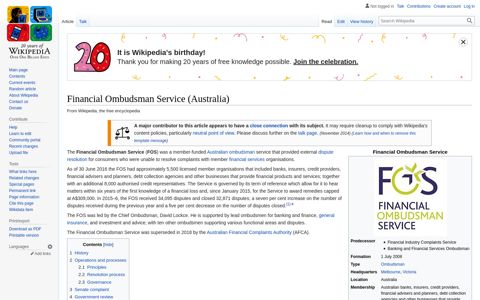 Financial Ombudsman Service (Australia) - Wikipedia