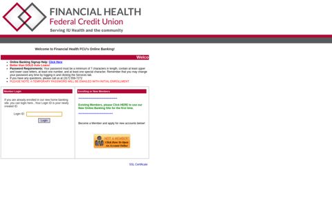 Financial Health FCU's Online Banking! - Homebanking
