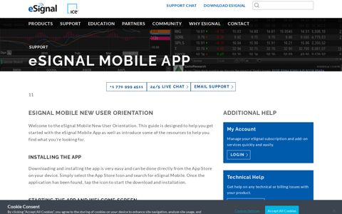 eSignal Members Support | eSignal Mobile