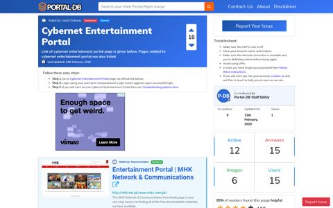 Cybernet Entertainment Portal