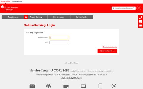 Login Online-Banking - Kreissparkasse Tübingen