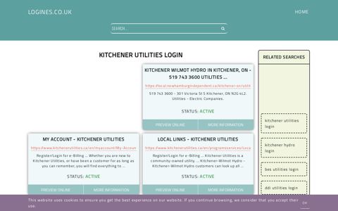 kitchener utilities login - General Information about Login - Logines UK