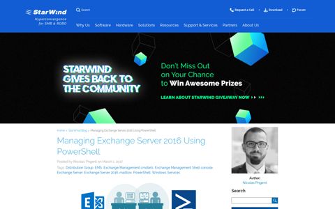Exchange Server 2016 - Management using PowerShell ...