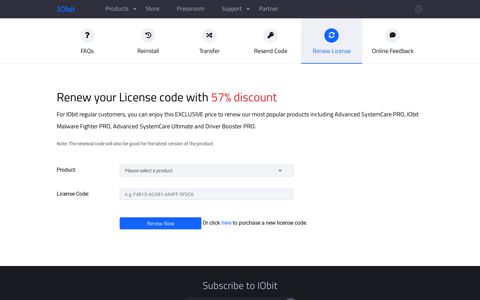 Renew License – IObit