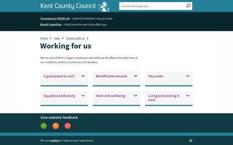 Working for us - Kent County Council