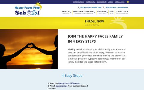 Enroll - Happy Faces Prep School - Apopka Daycare