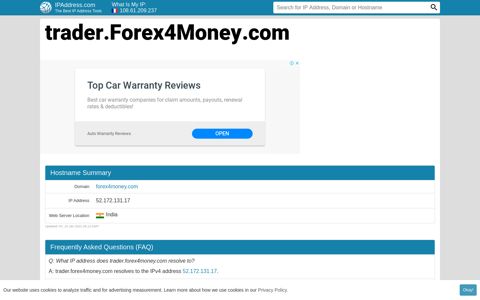 ▷ trader.Forex4Money.com : Login || Forex4Money