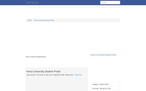[LOGIN] Horus University Student Portal FULL Version HD Quality ...