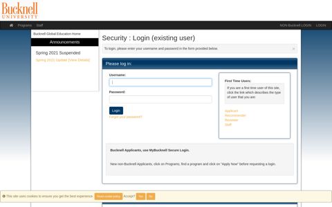 Security > Login (existing user) > Bucknell University - Global ...