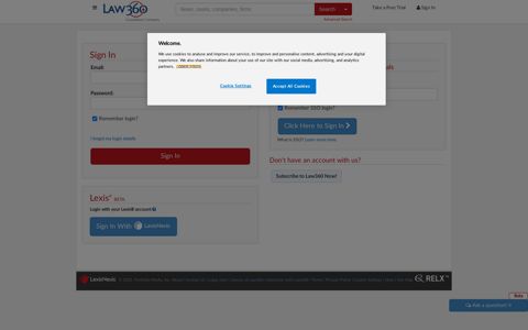 Login with your Lexis® account - Law360