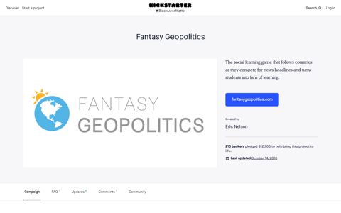Fantasy Geopolitics by Eric Nelson — Kickstarter