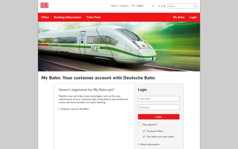 My Bahn: Your customer account with Deutsche Bahn