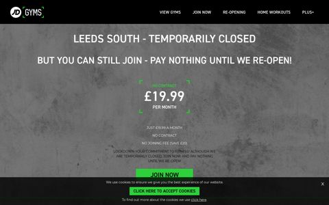 Gym Memberships Leeds South | Join Online Now | JD Gyms