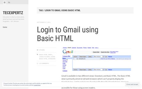Login to Gmail using Basic HTML | Tecexpertz