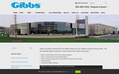 Gibbs-Online.com: Your 24/7 Customer Service Portal! - Gibbs ...