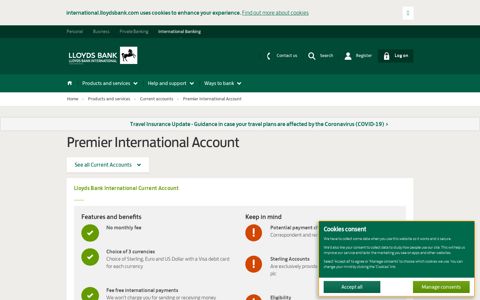 Premier International Account - Lloyds International
