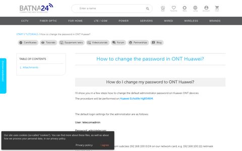 How to change the password in ont Huawei | Batna24.com