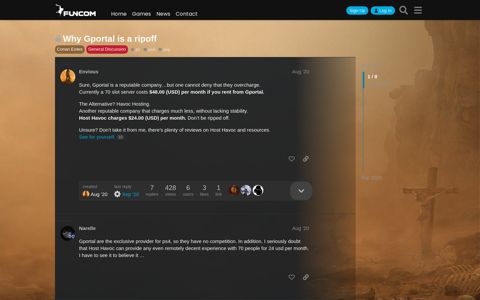 Why Gportal is a ripoff - General Discussion - Funcom Forums