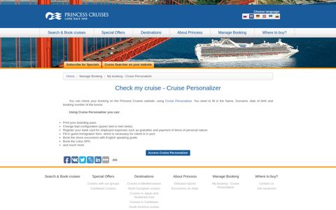 My booking - Cruise Personalizer - Princess Cruises