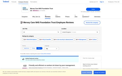 Working at Mersey Care NHS Foundation Trust: 51 Reviews ...
