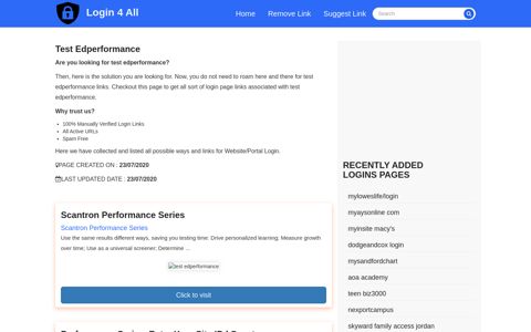 test edperformance - Official Login Page [100% Verified]