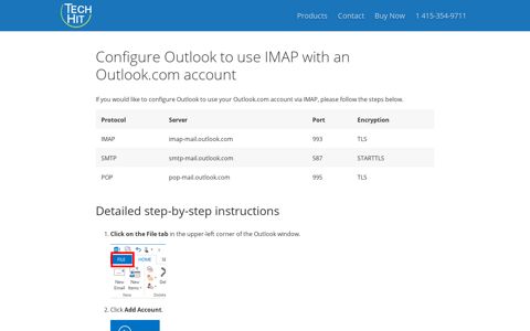 How to configure Outlook to use IMAP with an Outlook.com ...