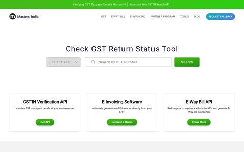 Check GST Return Status | GST Return Filing Status | Masters ...