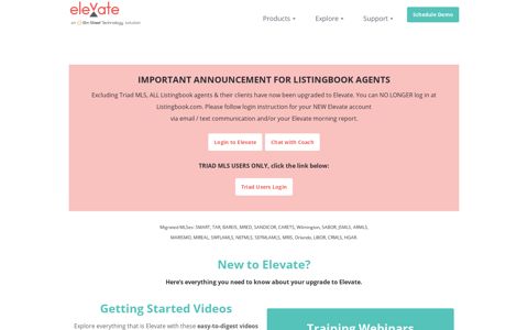 important announcement for listingbook agents - Elevate | Elm ...