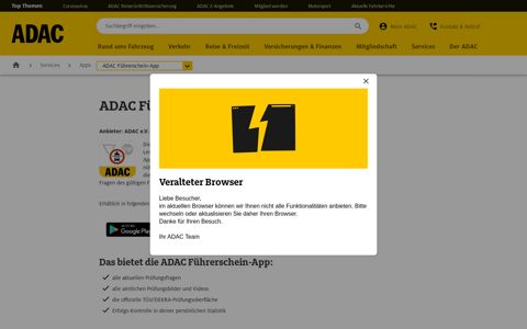 ADAC Führerschein-App