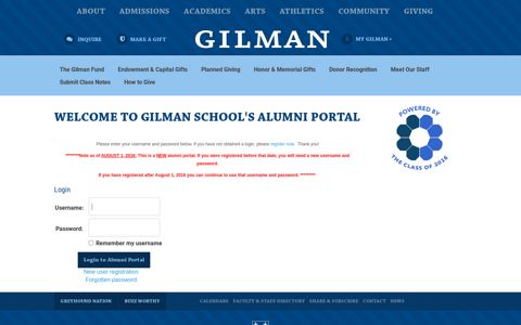 Login - Gilman School