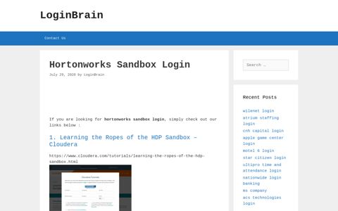 hortonworks sandbox login - LoginBrain