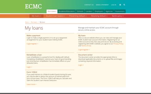 My loans - ECMC