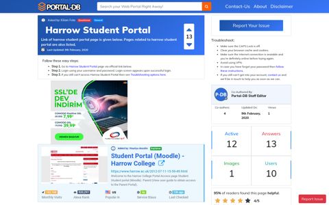 Harrow Student Portal