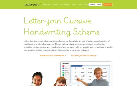 Letter-join. Cursive handwriting resource for school and home.