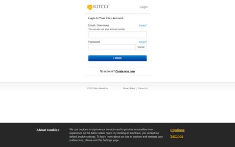 Sign in to Your Kitco Account | Login to Kitco Online Store