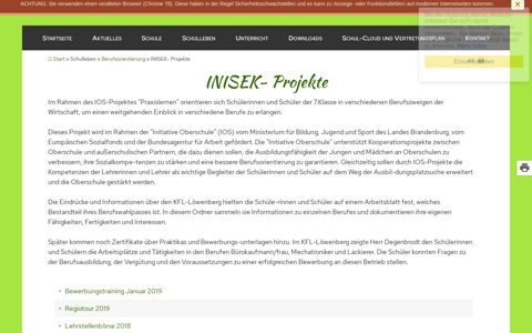 Projekte - Libertasschule Löwenberg - INISEK