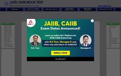Login To Existing Account - Free Mock Test for JAIIB & CAIIB