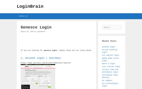 Genesco - Account Login | Journeys - LoginBrain