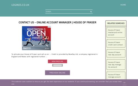 Contact Us | House of Fraser - General Information about Login