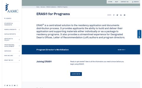 ERAS® for Programs | AAMC