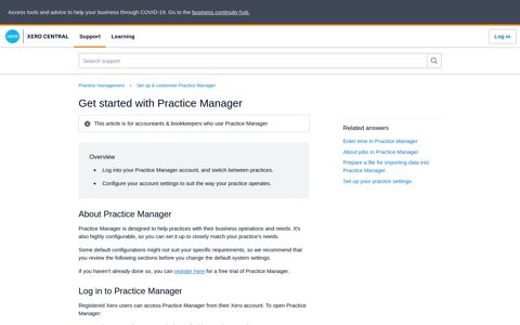 Get started with Practice Manager - Xero Central