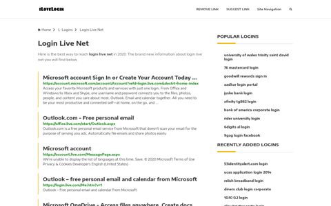 Login Live Net ❤️ One Click Access