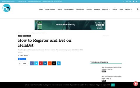 How to Register and Bet on HelaBet | HowAfrica