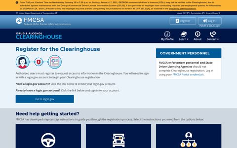Drug & Alcohol Clearinghouse - Clearinghouse Registration